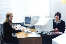 Our interpreters: Oksana and Natasha
